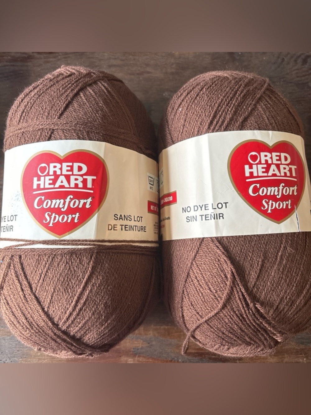 Red Heart Comfort Sport Yarn - Brown
